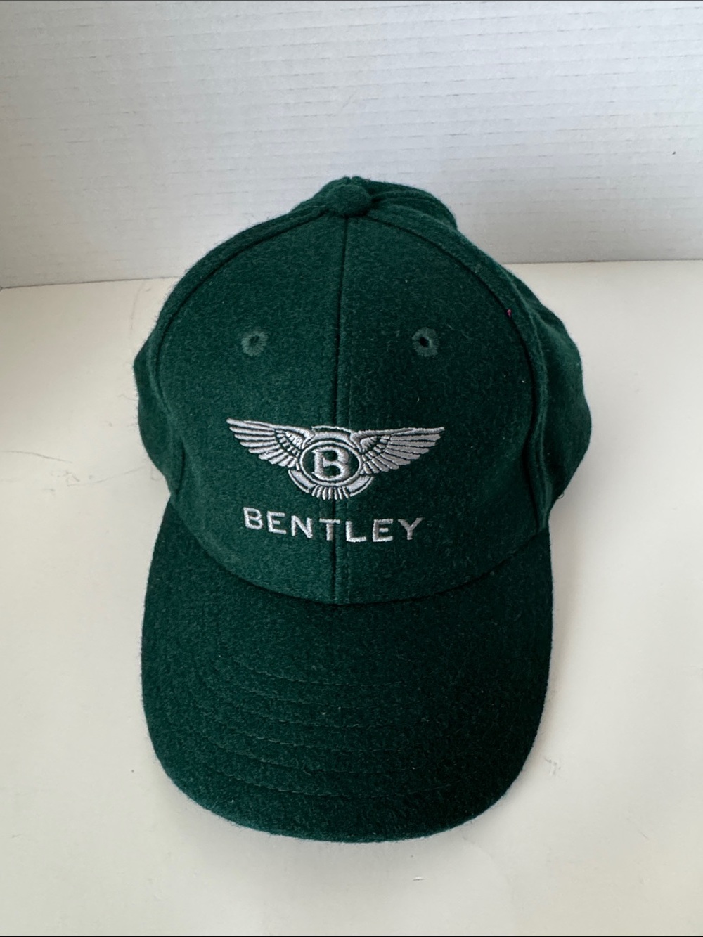Bentley Dark Green Wool Logo Baseball Cap